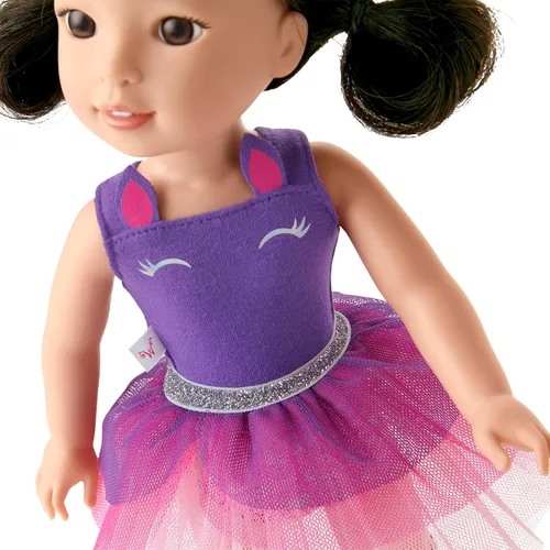 Vista 4 de American Girl WellieWishers Emerson Muñeca de 14.5", Púrpura, Plateado