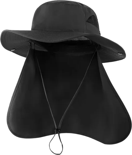 Vista 9 de Zylioo Sombrero de sol XXL Boonie para cabezas grandes, UPF50+ sombrero de Verde militar-a