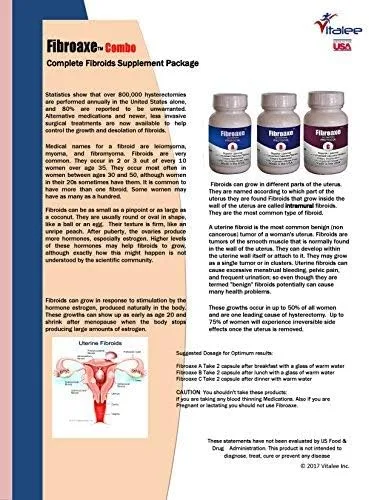 Vista 5 de Fibroaxe ABC - Combo Sistema de Fibromas Uterinos (3 Botellas con 60 Cápsulas/Botella)