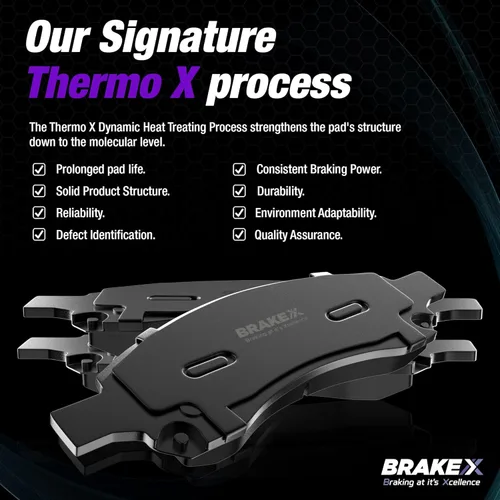 Vista 3 de Brake X Kit de pastillas de freno delanteras y traseras para BMW X1 2016-2018 Rotores recubiertos AEGIS GEOMET y pastillas de freno Alpha Ceramic