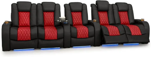 Vista 187 de Seatcraft Asiento de cine en casa Diamante Marrón Reclinable Individual