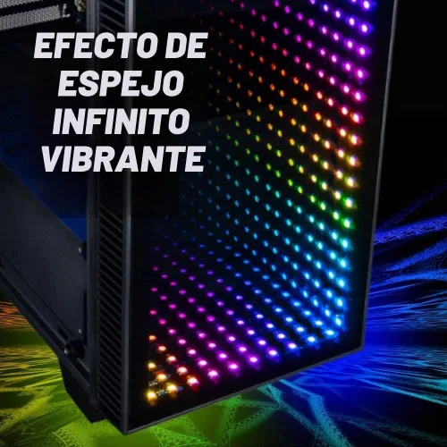 Vista 3 de Continuum Micro Gaming PC RTX 5060 Ti 8GB, AMD 8-Core Ryzen 7 5700X CPU, 16 GB RAM, 512 GB Gen4 NVMe SSD, escritorio Gamer con Windows 11 Pro