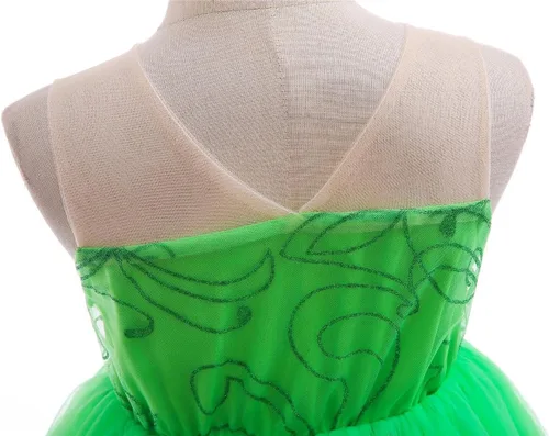 Vista 5 de Lito Angels Disfraz de hada verde de Halloween con alas y accesorios para bebés, niños pequeños y niñas