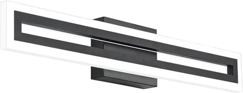 Vista 10 de SOLFART Luces de tocador de baño sobre espejo 14W 60 cm Luz de baño moderna negra 6000K ND