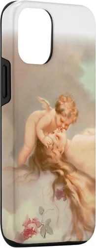Vista 3 de iPhone 14. Querubines vintage jóvenes que cuidan de una bonita funda de ángel durmiente