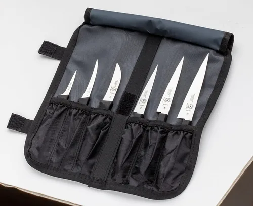 Vista 4 de Mercer Culinary - Juego de cuchillos de trinchar, 7 piezas, color negro