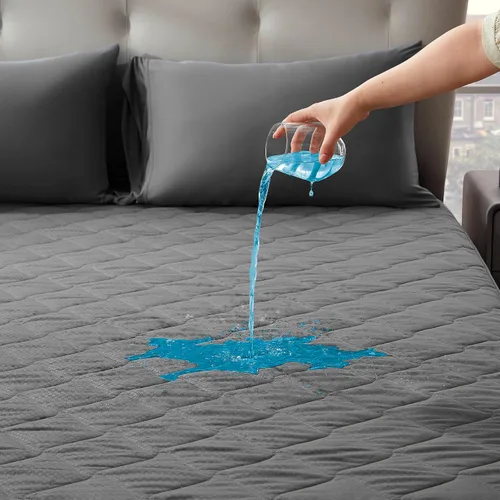 Vista 9 de SLEEP ZONE Protector de Colchón Impermeable Almohadilla Twin Lavable a Máquina, Cubrecolchón Transpirable con Bolsillos Profundos, Uso en Todas