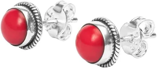 Vista 12 de Pendientes de tuerca con gemas, plata de ley 925, aretes de 6 mm redondos para niñas y mujeres, regalo