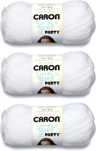 Vista 18 de Caron Simply Soft Party Lana de 3 Onzas, Rojo vivo brillante