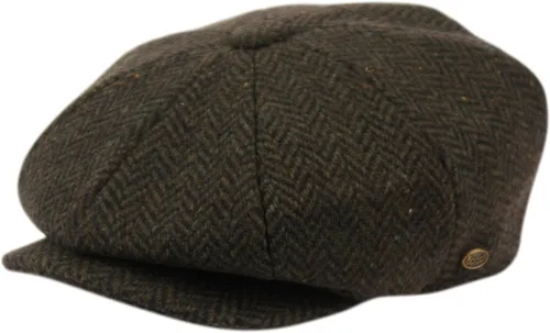 Vista 19 de Sombrero clásico de 8 paneles de mezcla de lana Newsboy Snap Brim Collection para hombre