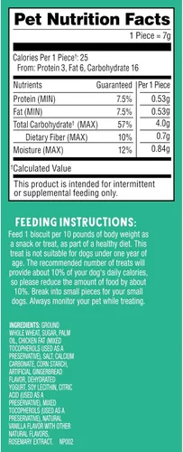 Vista 8 de Milk-Bone Galletas para perros con sabor a jengibre sumergidas, sabor artificial, 10 oz Bolsa