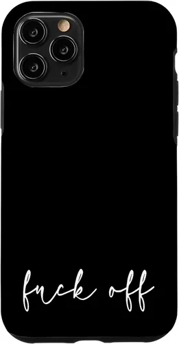 Vista 29 de Fuck Off - Carcasa para iPhone 17, diseño bohemio, con marco dorado, elegante y cursivo