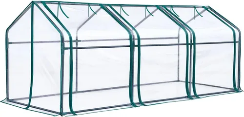 Vista 9 de Quictent Mini invernadero portátil de 71 pulgadas de ancho x 36 pulgadas de profundidad x 36 pulgadas de alto, puertas grandes con cremallera, Verde