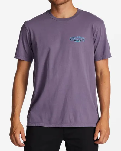 Vista 2 de Billabong Archwave SS WW - Camiseta casual de manga corta para hombre, de algodón, ajuste regular, ropa de playa, Púrpura
