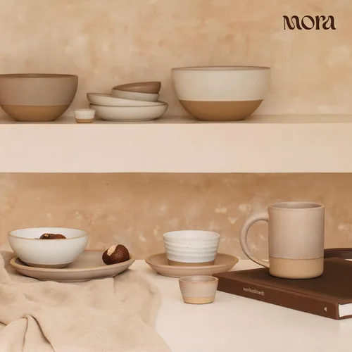 Vista 6 de Mora Micro Ramekins Juego de 4, Moldes de Cerámica para Hornear de 6 oz - Aptos para Microondas, Horno y Lavavajillas - Harvest