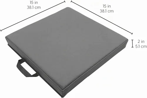 Vista 3 de SoftScape - Cojines de piso cuadrados de 15 pulgadas con asas; asientos flexibles para la educación a distancia en el hogar, guardería, preescolar