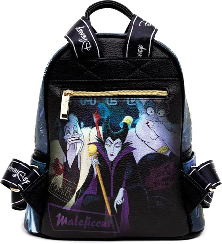 Vista 2 de Wondapop Disney Maleficent - Mini mochila de piel vegana de 11 pulgadas, Negro
