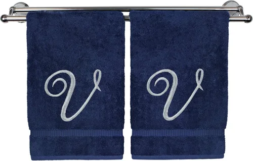 Vista 68 de Toalla de mano con monograma, regalo personalizado, 16 x 30 pulgadas, extra absorbente, 100% algodón turco, acabado de rizo suave, para baño, cocina
