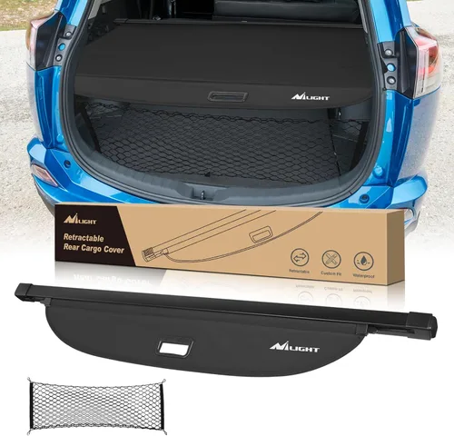 Vista 7 de Nilight Cobertura de cajuela para Jeep Grand Cherokee Accesorios 2011-2021, cubierta de seguridad retráctil para carga trasera, con red