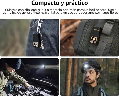 Vista 7 de OLIGHT Oclip Pro S - Linterna recargable EDC con clip, color negro