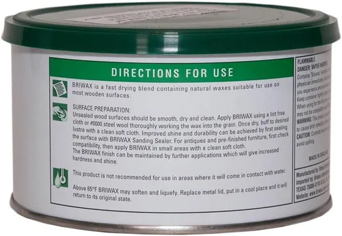 Vista 2 de Briwax Cera original para muebles, 16 onzas, teca