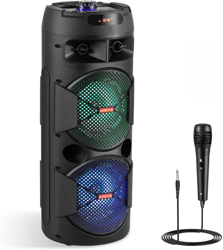 Vista 10 de Altavoz Bluetooth inalámbrico dual del partido de 8" para el canto