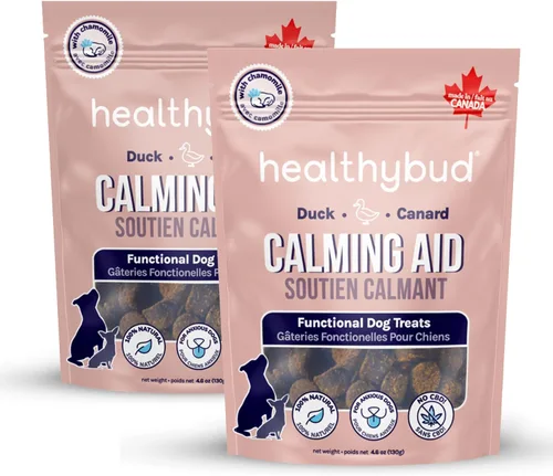Vista 11 de healthybud Ayuda calmante, golosinas naturales para perros y adornos para aliviar el estrés, ansiedad por separación de perros, reducción