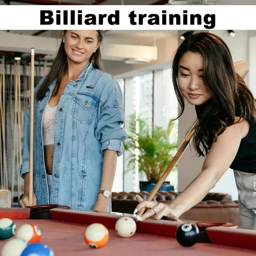 Vista 5 de NQEUEPN 2 bolas de entrenamiento de billar, pelotas de entrenamiento de billar, accesorios de práctica de billar, entrenamiento de mesa de billar