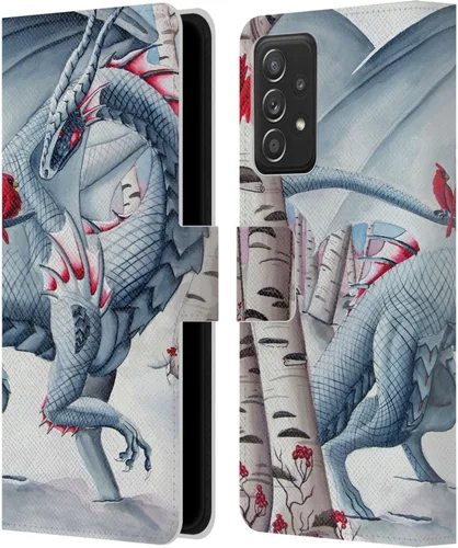 Vista 66 de Head Case Designs Officially Licensed Carla Morrow Galactic Entrancement Dragons Leather Wallet Case Compatible with Samsung Galaxy A07 4G