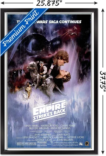 Vista 3 de Trends International Star Wars: The Empire Strikes Back - Póster de pared de una hoja de 2, 24 x 36 pulgadas, versión enmarcada en negro