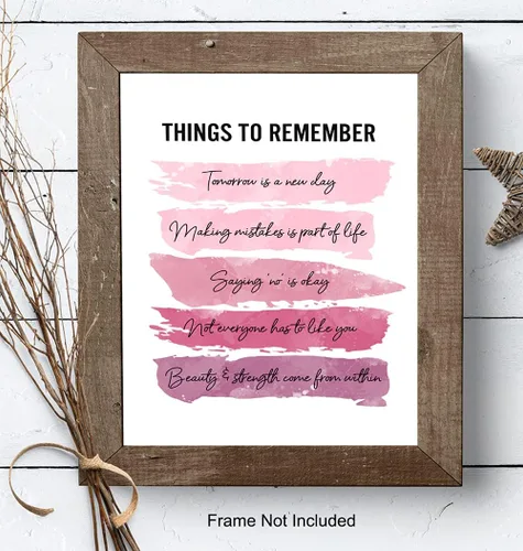 Vista 8 de Arte y decoración de pared con citas inspiradoras positivas - GRANDE 11X14 - Regalos de aliento edificantes para mujeres, niñas, adolescentes