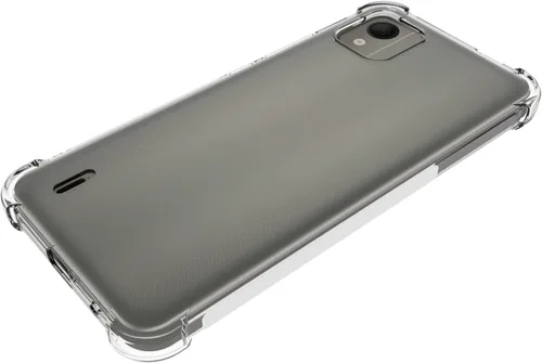 Vista 4 de USTIYA Funda para Nokia C110 4G Clear TPU Cuatro Esquinas Cubierta Protectora Transparente Suave Funda