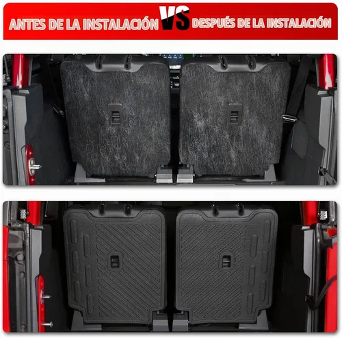 Vista 2 de Mabett - Alfombrilla para respaldo de asiento trasero para Ford Bronco 2021-2026 de 2 puertas Negro (versión de 2 puertas)