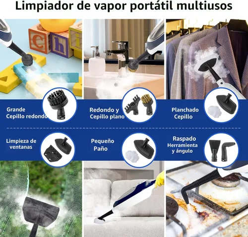 Vista 4 de Trapeador de Vapor - Limpiador de Vapor para Pisos 10 en 1 Desmontable Multiusos de Mano para Madera Dura/Azulejos/Laminado Todos los Pisos Limpieza