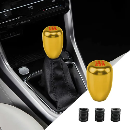 Vista 10 de Zufoty Pomos de palanca de cambios para automóvil, perilla de cambio de transmisión manual, perilla de palanca de cambios de 5 velocidades con Azul