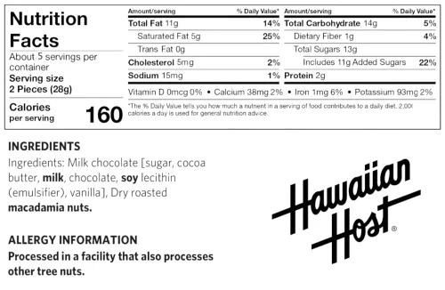 Vista 2 de Hawaiian Host AlohaMacs de chocolate con leche