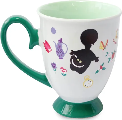 Vista 3 de Disney Parks Exclusive – Taza de café de cerámica – Cambio de color – Pedestal Alicia en el País de las Maravillas, 11 onzas