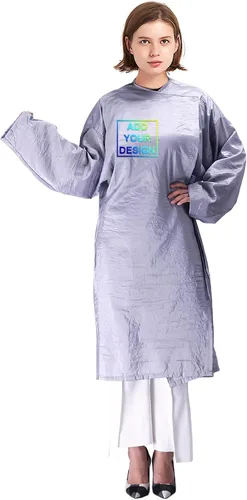 Vista 8 de TOPTIE Diseñó su logotipo para salón de belleza, bata de protección unisex, cierre frontal ajustable e impermeable