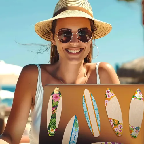 Vista 6 de Kisston 24 blocs de notas adhesivas para tabla de surf, 720 hojas