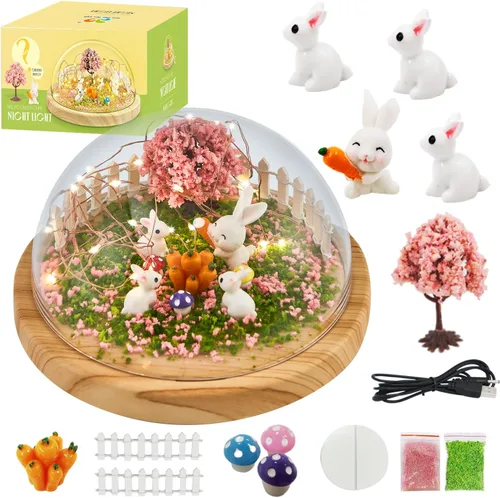 Vista 7 de Crea tu propia luz nocturna, kits de bricolaje de dinosaurio para niñas, luces nocturnas mágicas creativas USB Edición de mejora, juguetes