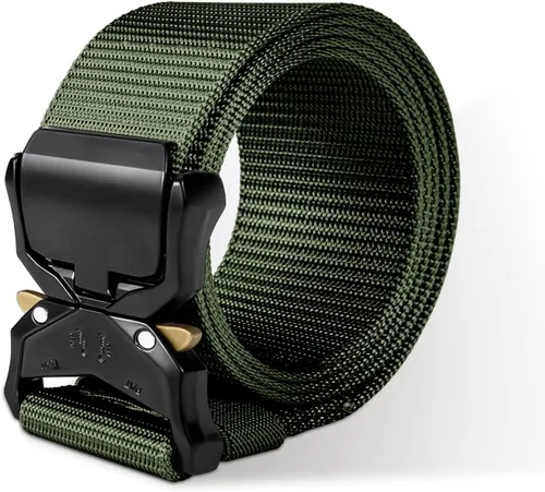 Vista 6 de Cinturón táctico militar senderismo aparejador 1.5 "Nylon Web cinturón de trabajo con hebilla de liberación rápida resistente