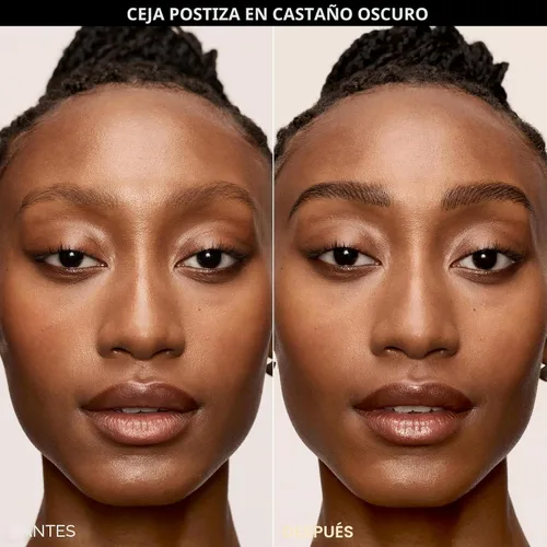 Vista 9 de L'Oréal Paris Faux Brow, Lápiz para cejas de aspecto capilar, con punta de doble cepillo, maquillaje de cejas rápido y preciso, castaño oscuro, 0.04