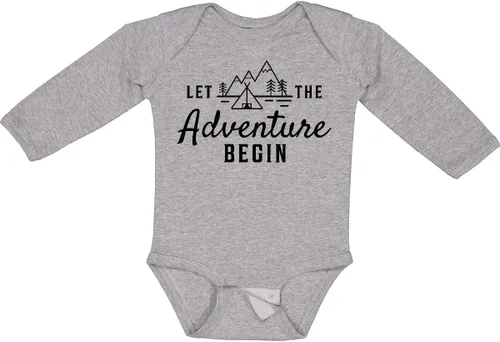 Vista 10 de inktastic Let the Adventure Begin with Camping Tent and Long Sleeve Creeper