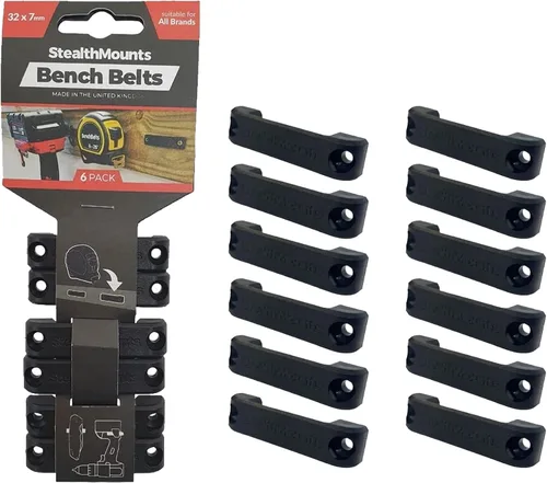 Vista 6 de StealthMounts Cinturón de banco – Soporte universal para herramientas Juego de funda de herramientas – Paquete de 6 Base de almacenamiento