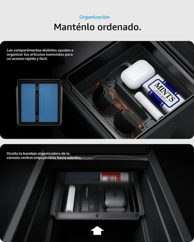 Vista 5 de Spigen Organizadores de consola y reposabrazos para Tesla Model Y Juniper