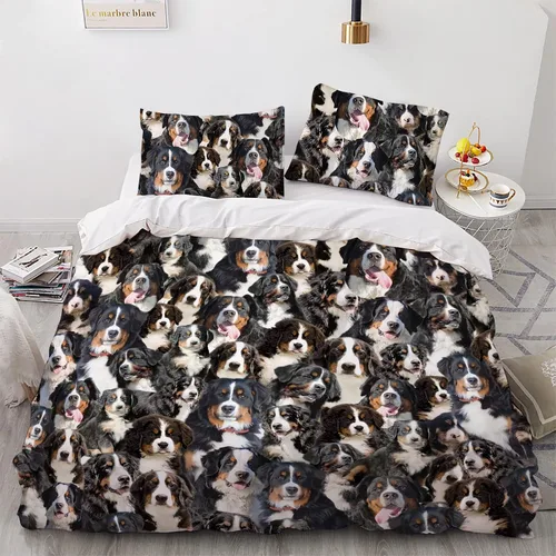 Vista 5 de Airedale Terrier - Juego de funda de edredón para amantes de los perros, juego de edredón para perros Bingley Terrier, juego de ropa de cama Perro