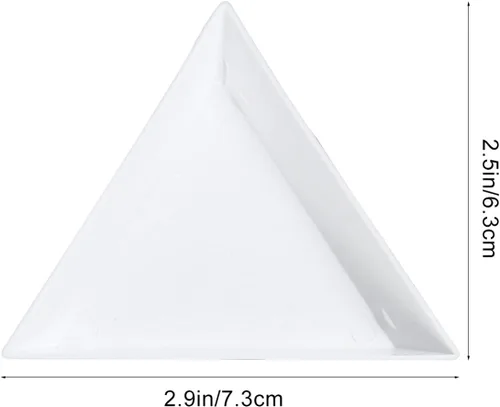Vista 8 de EXCEART Bandeja de clasificación de cuentas triangulares de plástico blanco, 10
