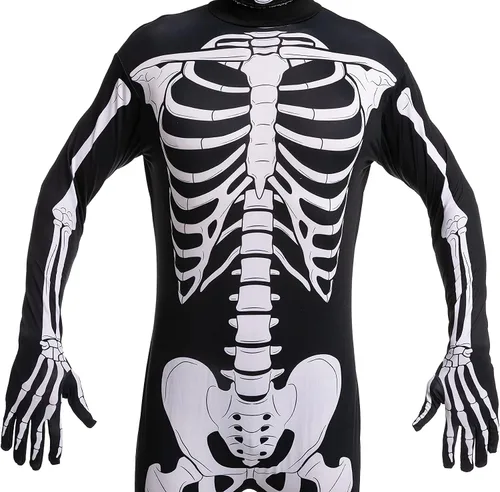 Vista 5 de Spooktacular Creations Body de esqueleto para Halloween y hombre disfraz con capucha para fiestas temáticas de adultos Halloween