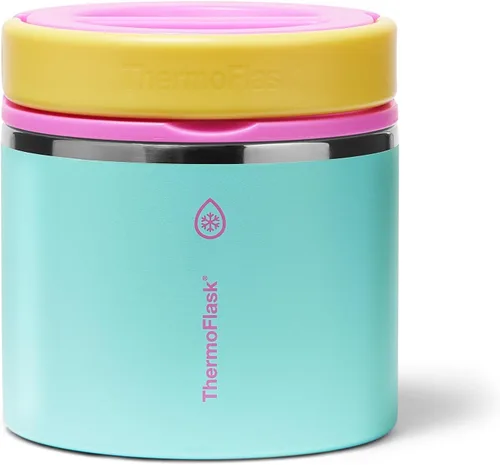 Vista 15 de ThermoFlask Tarro de alimentos aislado con tapa a prueba de fugas (12 onzas, negro) - Recipientes de alimentos de acero inoxidable para comidas