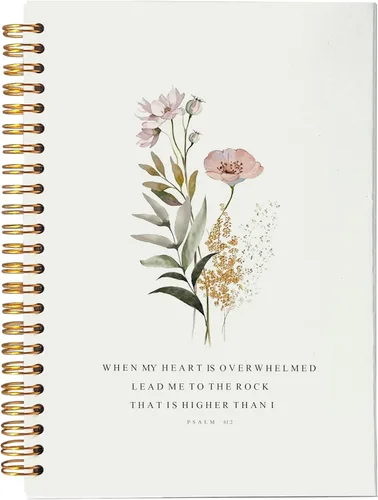 Vista 21 de VNWEK Escritura Bíblica Proverbios 3:5 Confía en el Señor con todo tu corazón Cuaderno Espiral Arcoíris Marrón Boho 14 x 21 cm, Cuaderno Espiral
